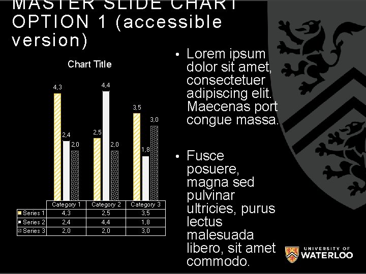 MASTER SLIDE CHART OPTION 1 (accessible version) • Lorem ipsum Chart Title 4, 4