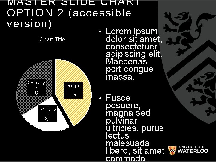 MASTER SLIDE CHART OPTION 2 (accessible version) • Lorem ipsum Chart Title Category 3