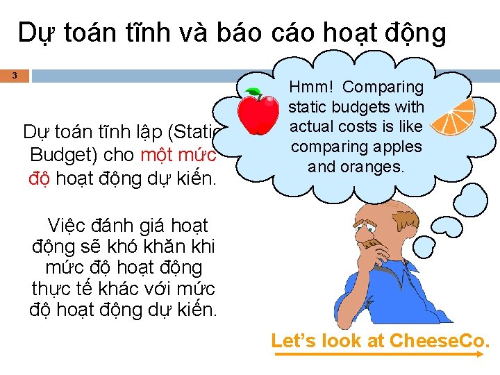 Dự toán tĩnh và báo cáo hoạt động 3 Dự toán tĩnh lập (Static