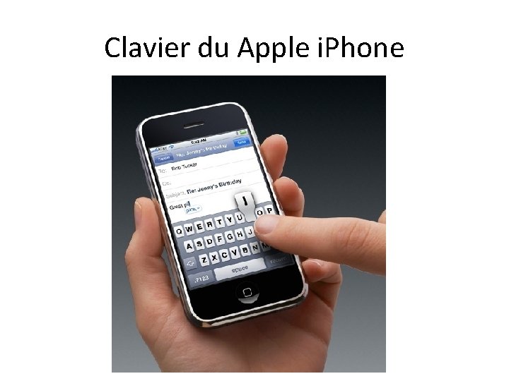 Clavier du Apple i. Phone 
