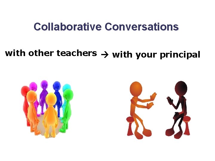 Collaborative Conversations with other teachers with your principal 