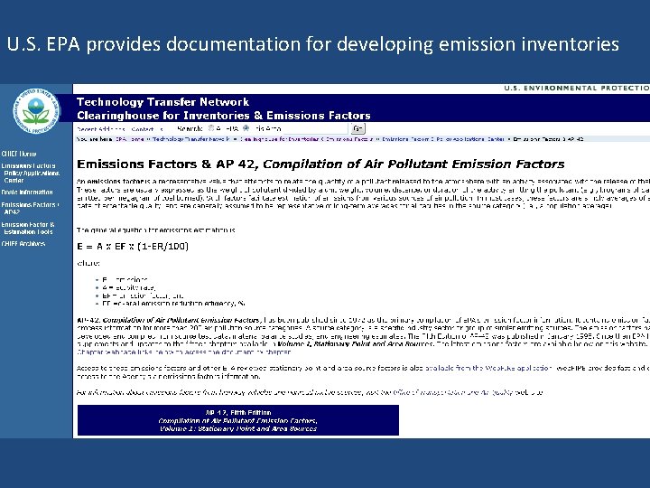 U. S. EPA provides documentation for developing emission inventories 