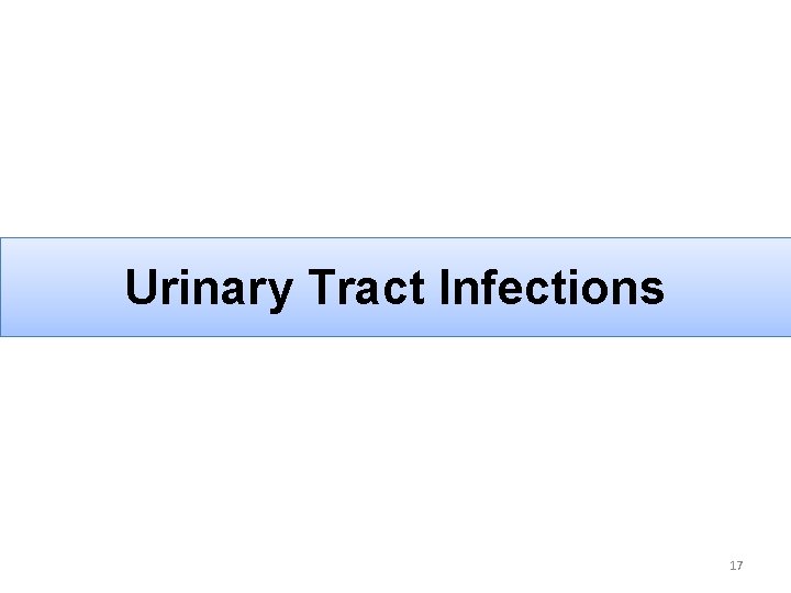 Urinary Tract Infections 17 