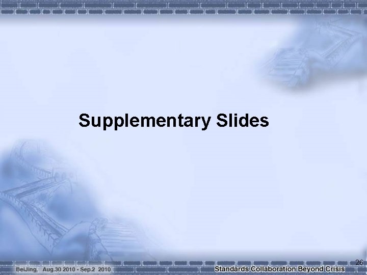 Supplementary Slides 26 