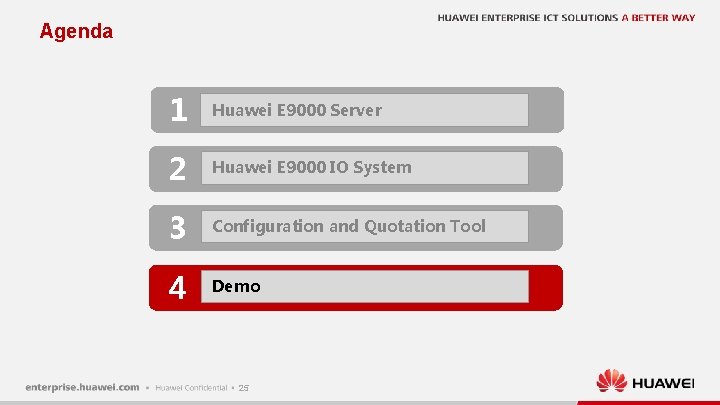 Agenda 1 Click to add Title Huawei E 9000 Server 2 Title Huawei Click