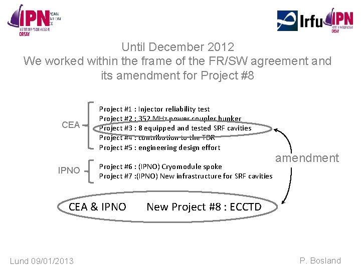 Until December 2012 We worked within the frame of the FR/SW agreement and its Until December 2012 We worked within the frame of the FR/SW agreement and its