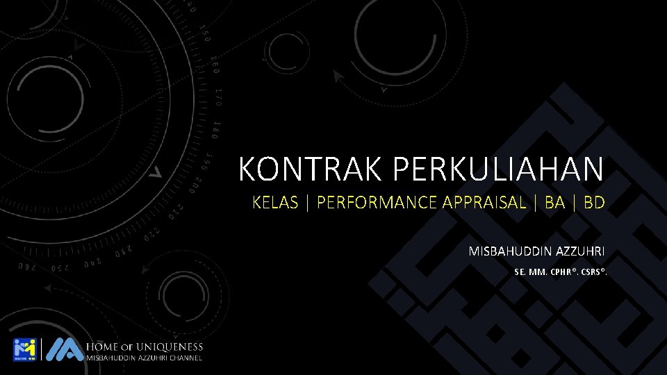 KONTRAK PERKULIAHAN KELAS | PERFORMANCE APPRAISAL | BA | BD MISBAHUDDIN AZZUHRI SE. MM.