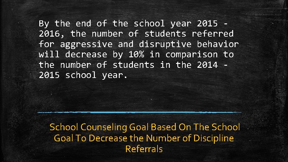 By the end of the school year 2015 2016, the number of students referred