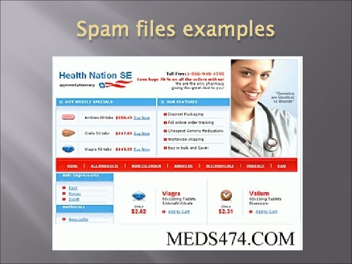 Spam files examples 