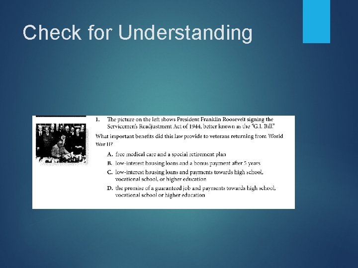 Check for Understanding 