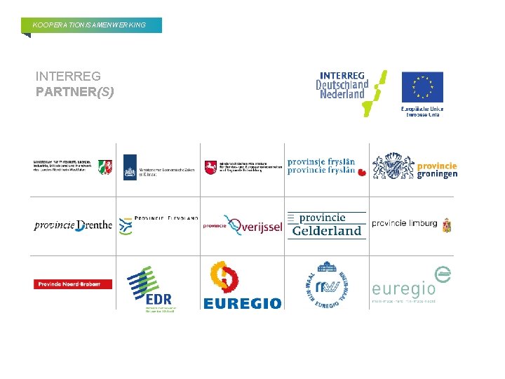 KOOPERATION/SAMENWERKING INTERREG PARTNER(S) 