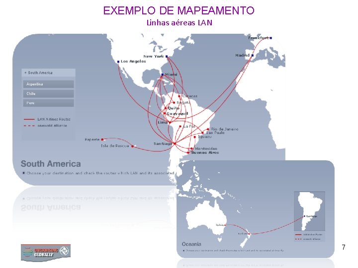 EXEMPLO DE MAPEAMENTO Linhas aéreas LAN 7 