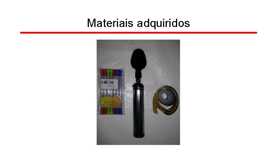 Materiais adquiridos 