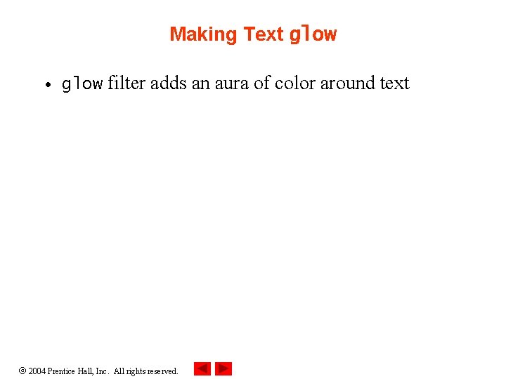 Making Text glow • glow filter adds an aura of color around text 2004