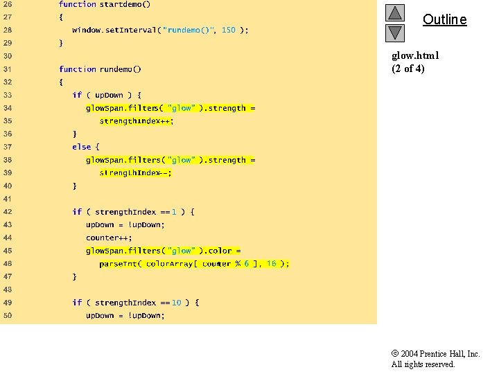 Outline glow. html (2 of 4) 2004 Prentice Hall, Inc. All rights reserved. 