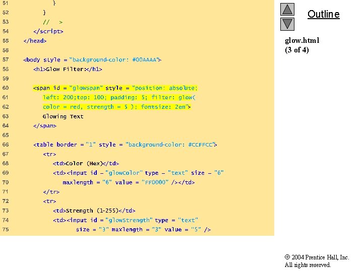 Outline glow. html (3 of 4) 2004 Prentice Hall, Inc. All rights reserved. 