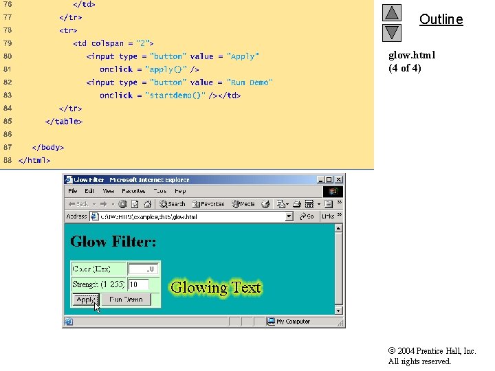 Outline glow. html (4 of 4) 2004 Prentice Hall, Inc. All rights reserved. 