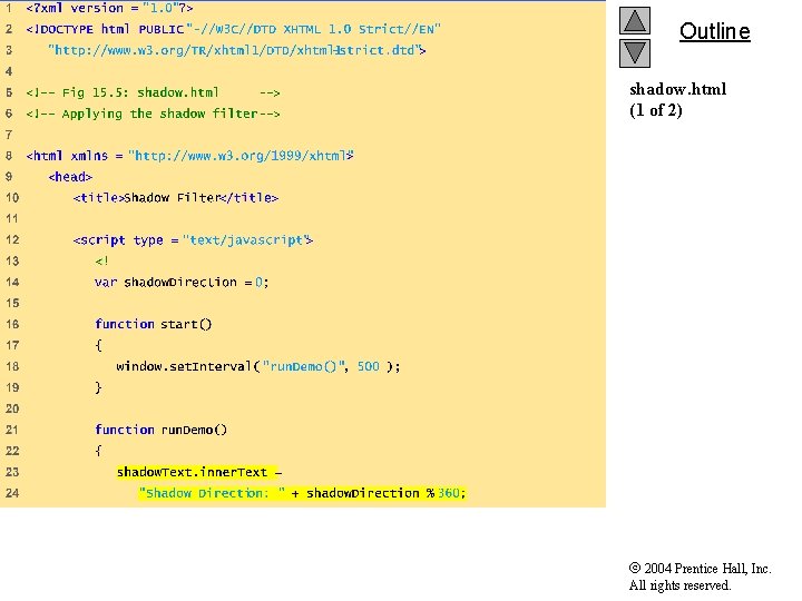 Outline shadow. html (1 of 2) 2004 Prentice Hall, Inc. All rights reserved. 