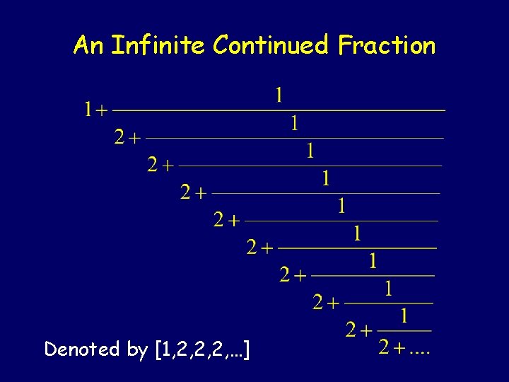 An Infinite Continued Fraction Denoted by [1, 2, 2, 2, …] 