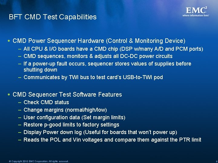 BFT CMD Test Capabilities CMD Power Sequencer Hardware (Control & Monitoring Device) – All