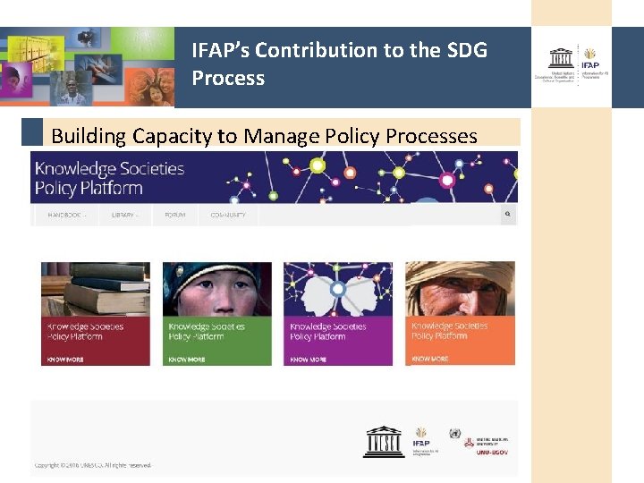 IFAP’s Contribution to the SDG Process Building Capacity to Manage Policy Processes 