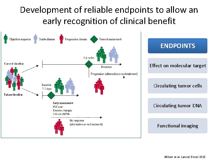 Development of reliable endpoints to allow an early recognition of clinical benefit ENDPOINTS Effect