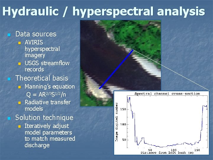 Hydraulic / hyperspectral analysis n Data sources n n n Theoretical basis n n Hydraulic / hyperspectral analysis n Data sources n n n Theoretical basis n n