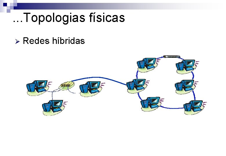 . . . Topologias físicas Ø Redes híbridas 