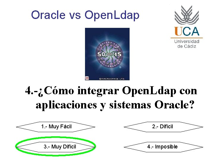 Oracle vs Open. Ldap 4. -¿Cómo integrar Open. Ldap con aplicaciones y sistemas Oracle?