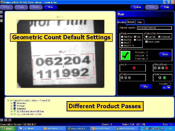 Geometric Count Default Settings Different Product Passes 