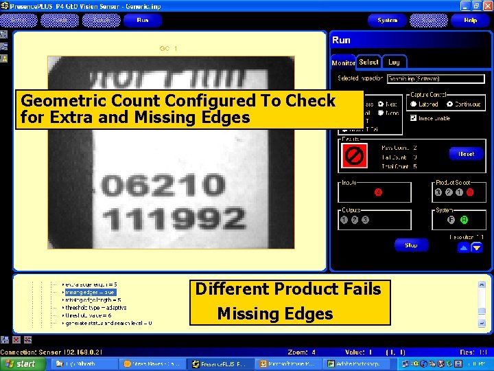 Geometric Count Configured To Check for Extra and Missing Edges Different Product Fails Missing