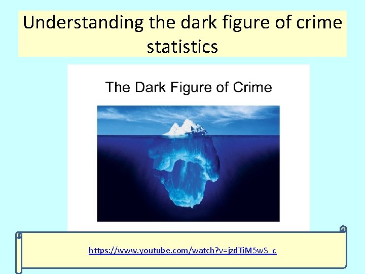 Understanding the dark figure of crime statistics https: //www. youtube. com/watch? v=jzd. Ti. M