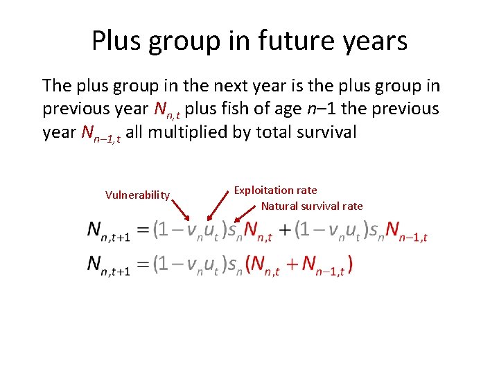 Plus group in future years The plus group in the next year is the