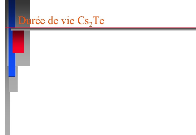 Durée de vie Cs 2 Te 