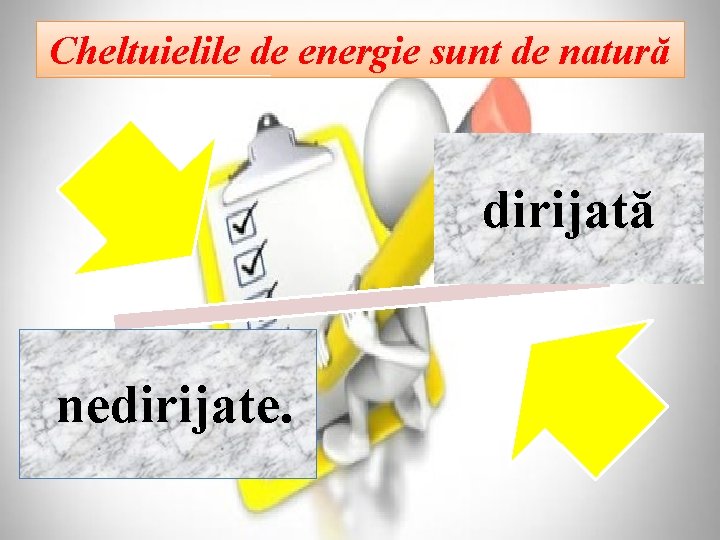 Cheltuielile de energie sunt de natură dirijată nedirijate. 