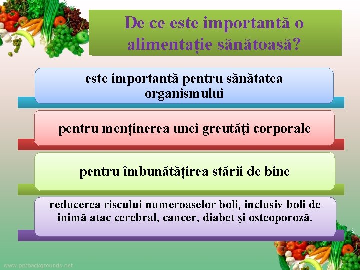 De De ce ce este importantă oo alimentație sănătoasă? este importantă pentru sănătatea organismului