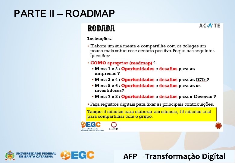 PARTE II – ROADMAP AFP – Transformação Digital Aula 03: Avaliação da Maturidade da