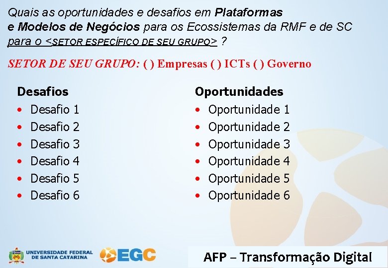 Quais as oportunidades e desafios em Plataformas e Modelos de Negócios para os Ecossistemas