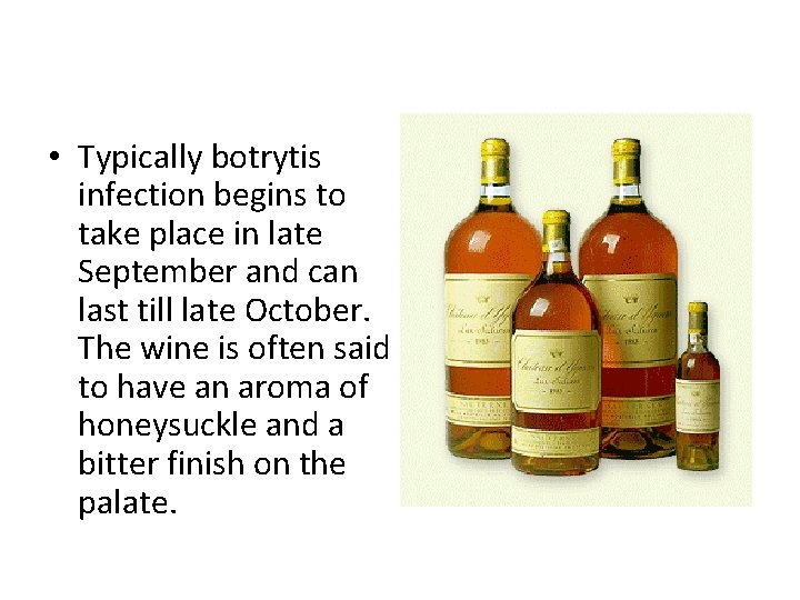  • Typically botrytis infection begins to take place in late September and can