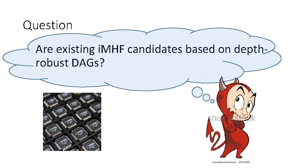 Question Are existing i. MHF candidates based on depthrobust DAGs? 