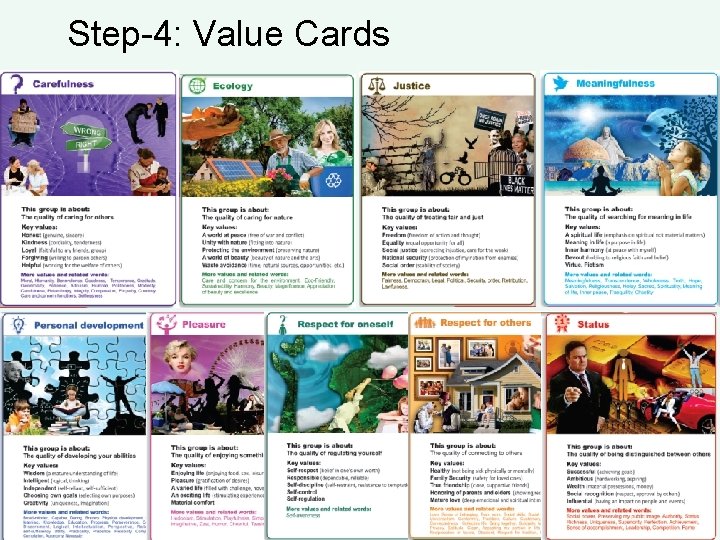 Step-4: Value Cards © Matthias Rauterberg, 2020 11/20 Step-4: Value Cards © Matthias Rauterberg, 2020 11/20