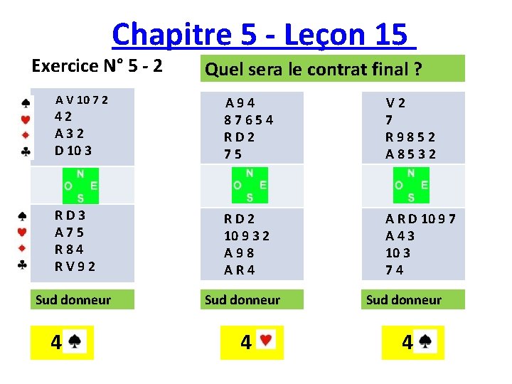 Chapitre 5 - Leçon 15 Exercice N° 5 - 2 A V 10 7