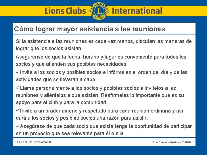 Cómo lograr mayor asistencia a las reuniones Si la asistencia a las reuniones es