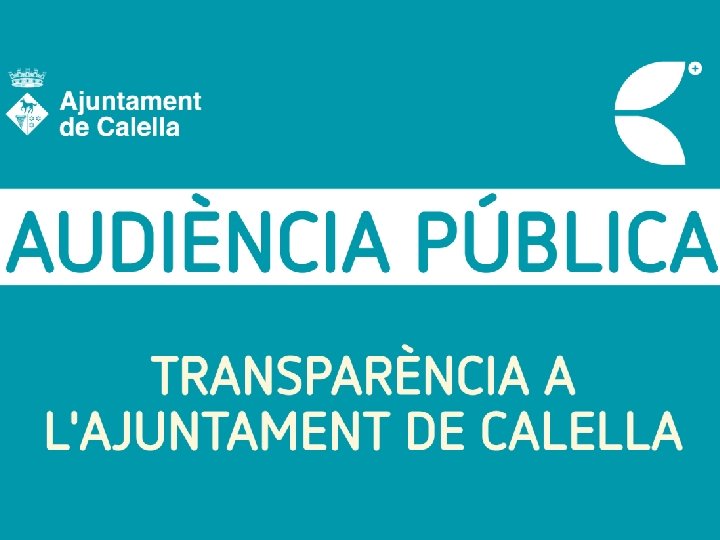 Transparència a l’Ajuntament de Calella infoparticip@ 