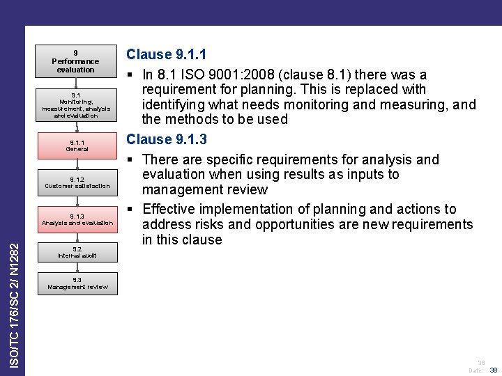 9 Performance evaluation 9. 1 Monitoring, measurement, analysis and evaluation 9. 1. 1 General