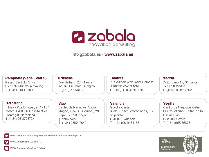 info@zabala. es · www. zabala. es Pamplona (Sede Central) Bruselas Londres Madrid Paseo Santxiki,