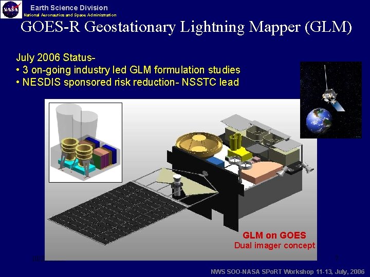 Earth Science Division National Aeronautics and Space Administration GOES-R Geostationary Lightning Mapper (GLM) July