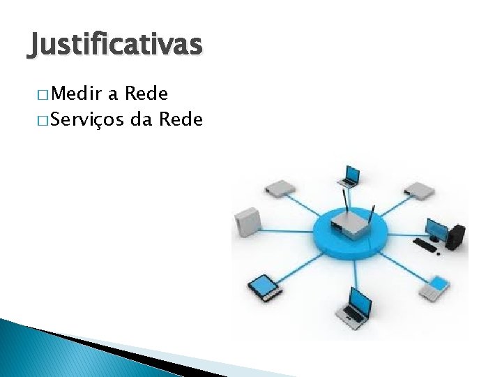 Justificativas � Medir a Rede � Serviços da Rede 