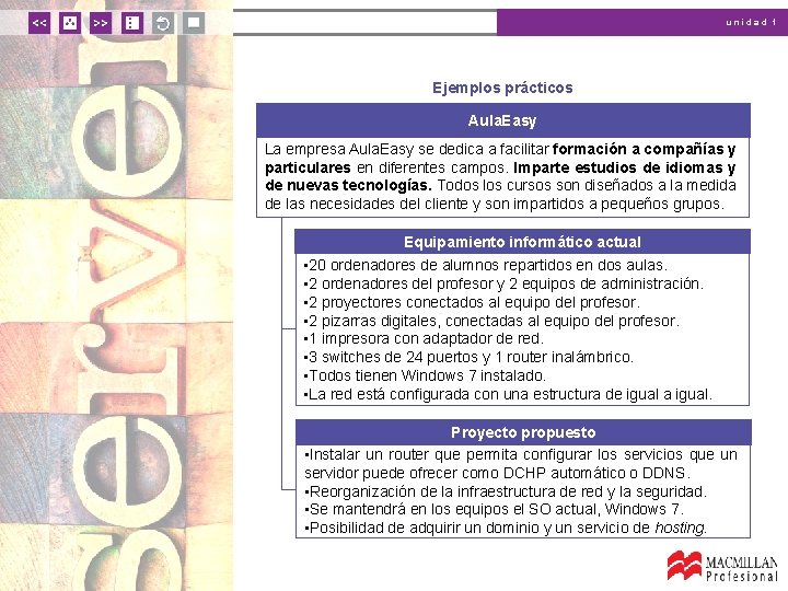 unidad 1 Ejemplos prácticos Aula. Easy La empresa Aula. Easy se dedica a facilitar