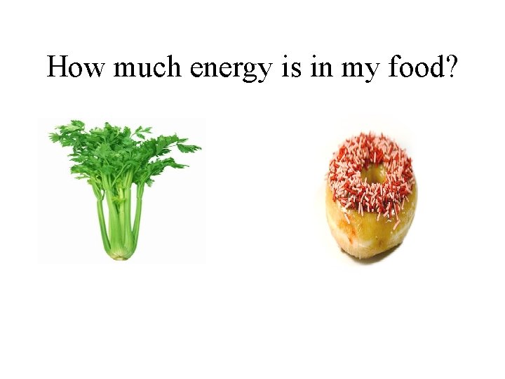 How much energy is in my food? 